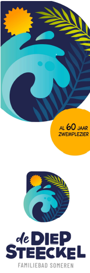 Vlag met logo zwembad de Diepsteeckel 60 jaar