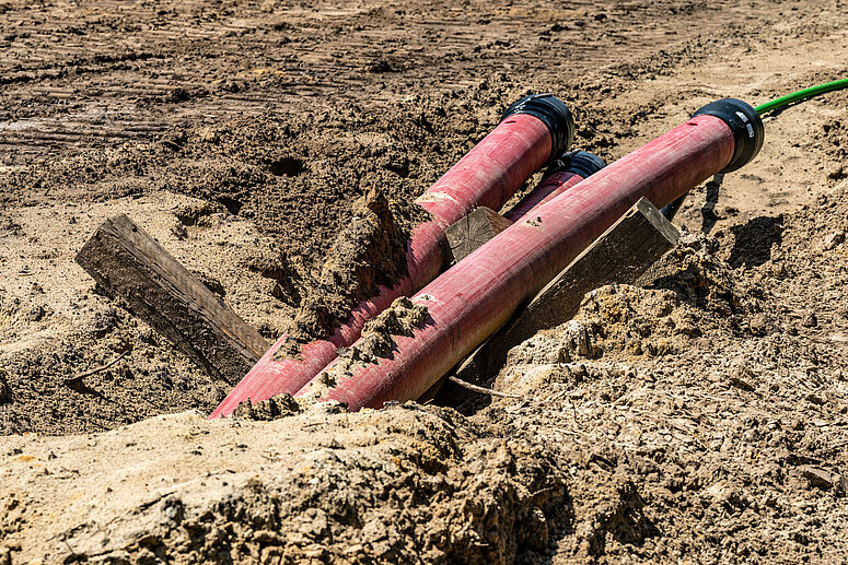 Elektriciteitskabel in de grond