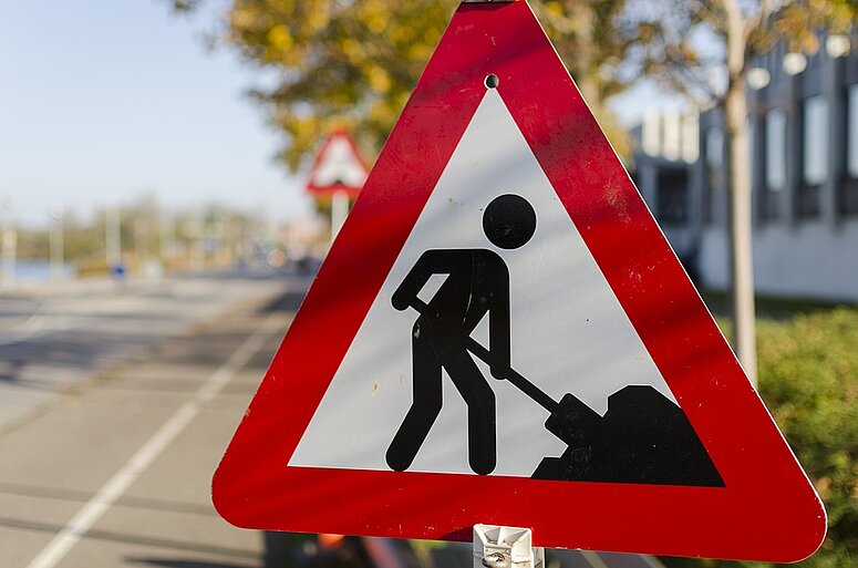 verkeersbord wegwerkzaamheden